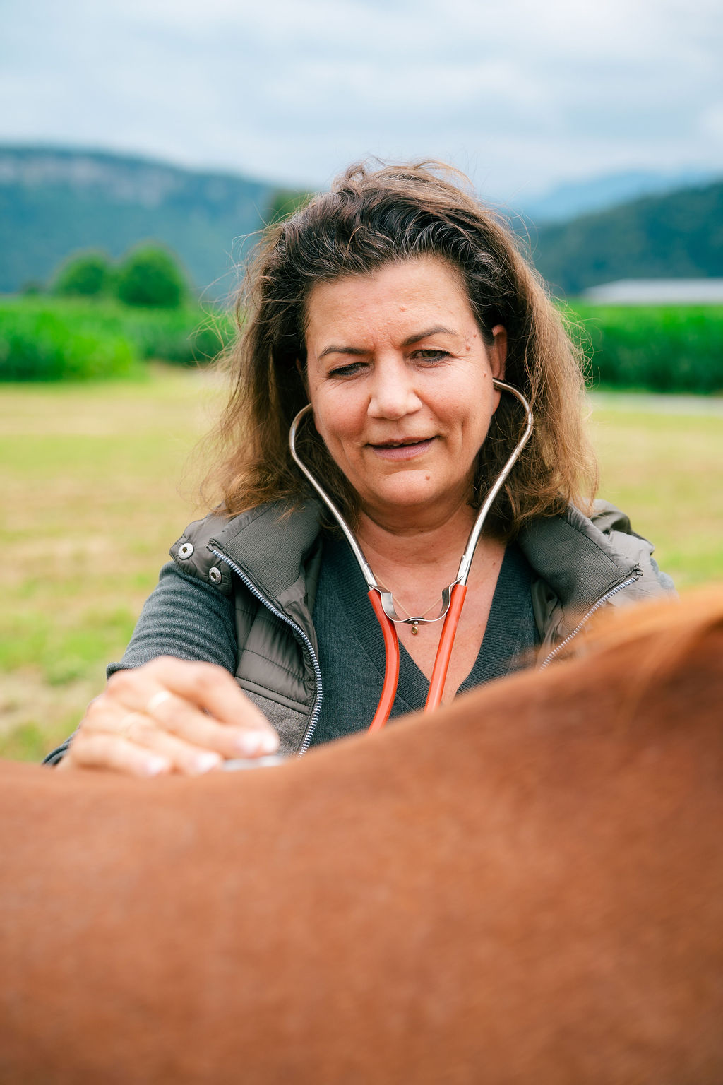 Dr. med. vet. Astrid Reitz mit Pferd